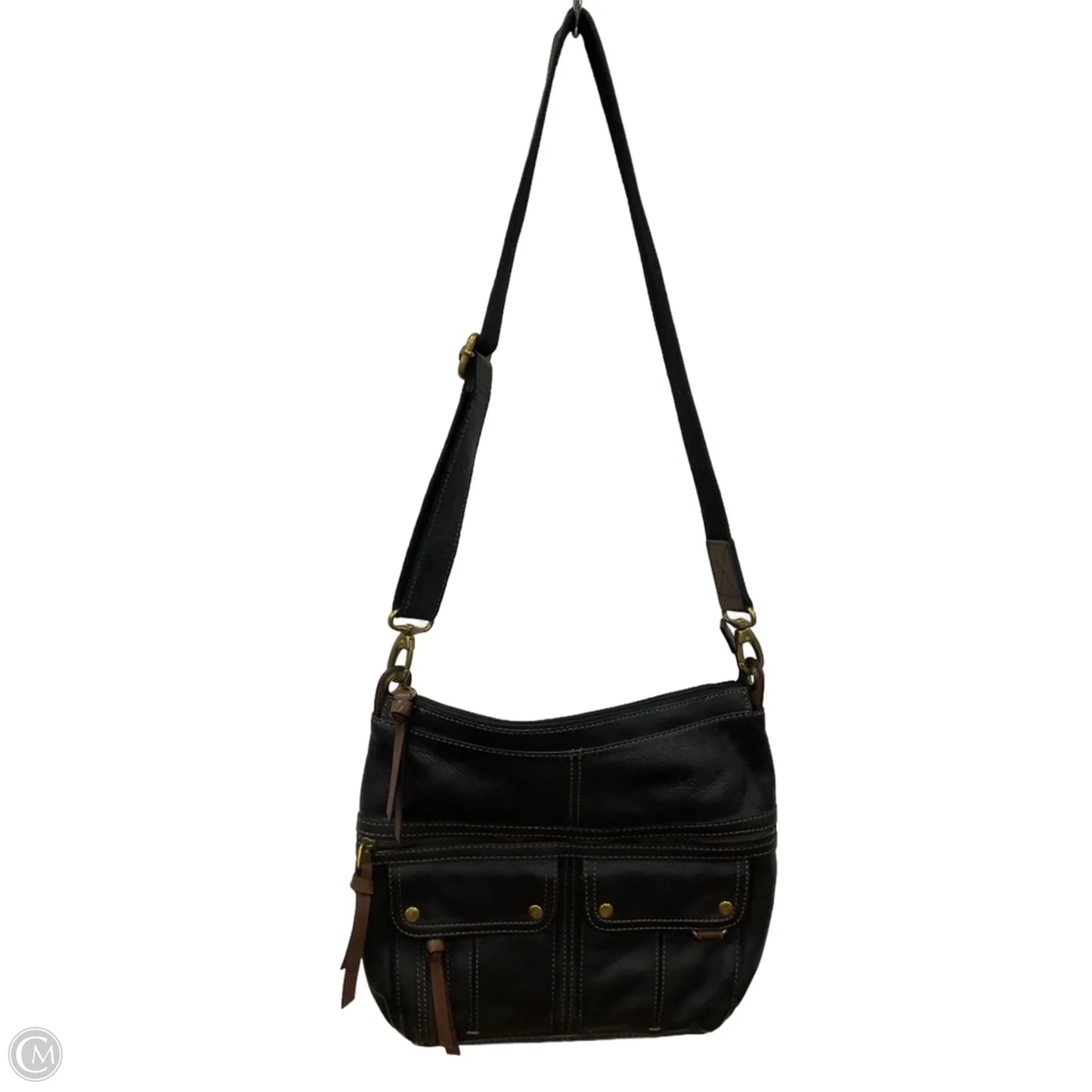 Crossbody Leather By Fossil, Size: Large