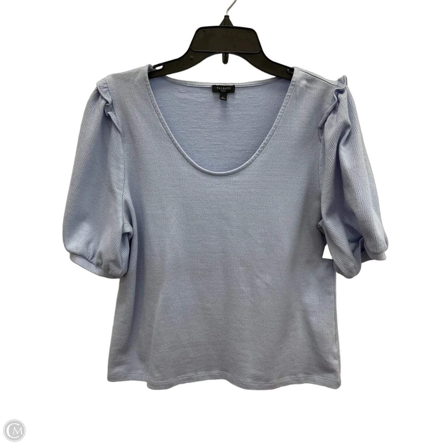 Top Short Sleeve By Talbots In Blue, Size: L