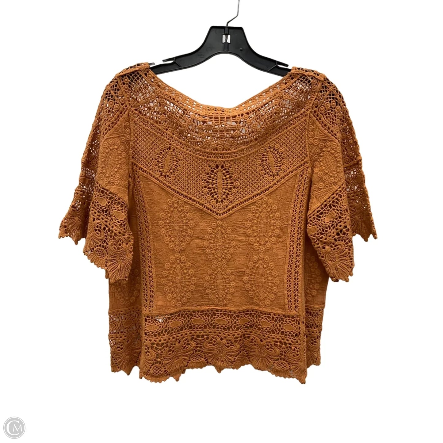 Top Short Sleeve By Democracy In Orange, Size: S