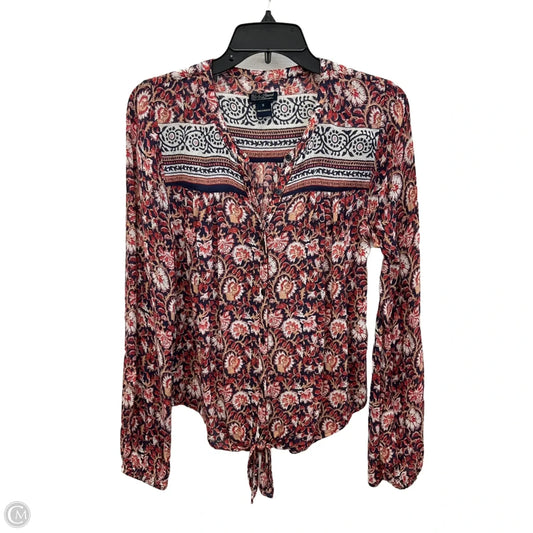 Top 3/4 Sleeve By Lucky Brand In Floral Print, Size: S