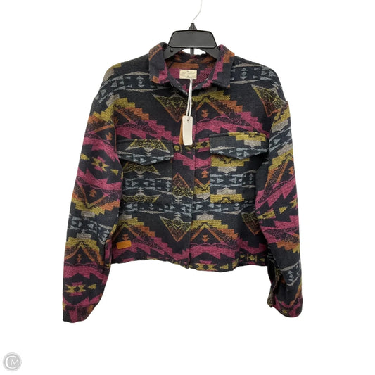 Blouse Long Sleeve By Simply Southern In Blue, Size: M