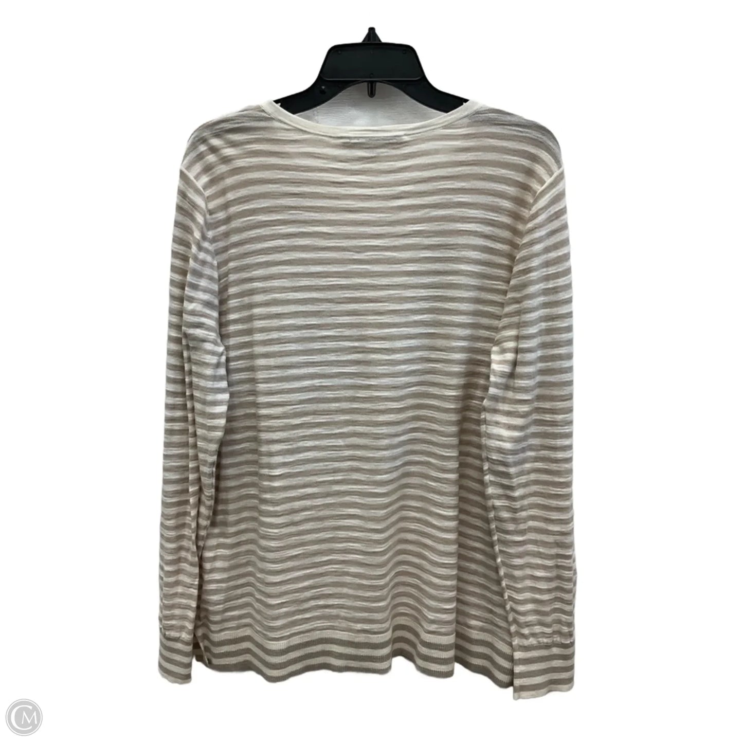 Top Long Sleeve By Loft In Striped Pattern, Size: Xl