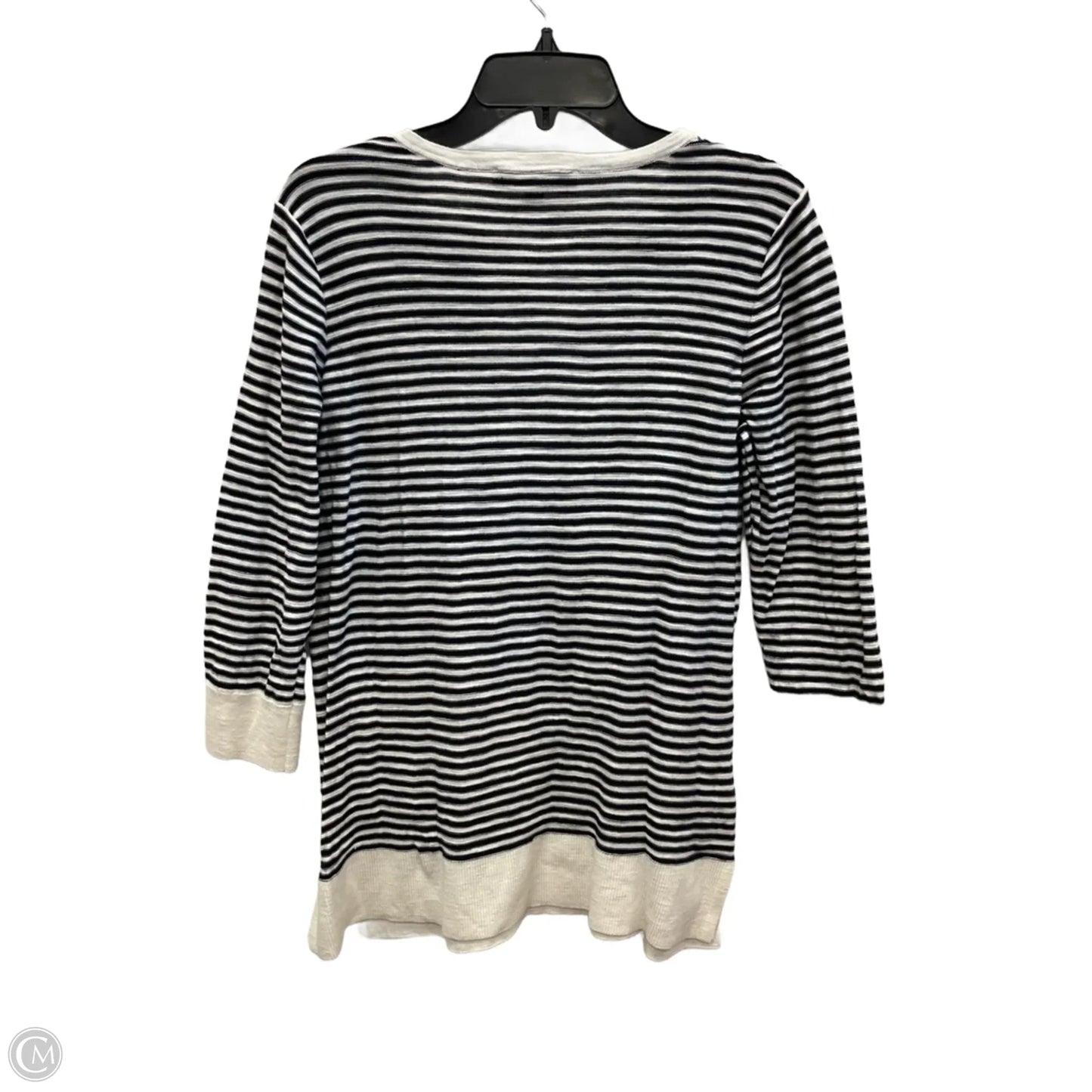 Top Long Sleeve By Loft In Striped Pattern, Size: L