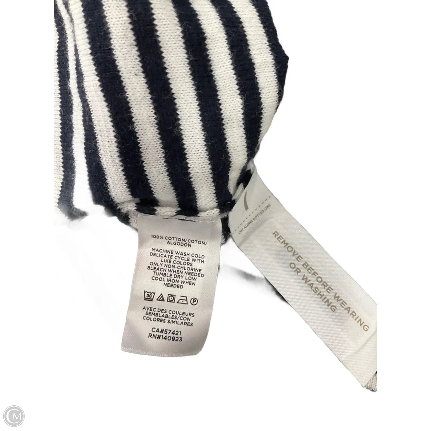 Top Long Sleeve By Loft In Striped Pattern, Size: L