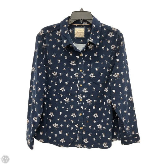 Blouse Long Sleeve By Jachs Girlfirend In Floral Print, Size: L