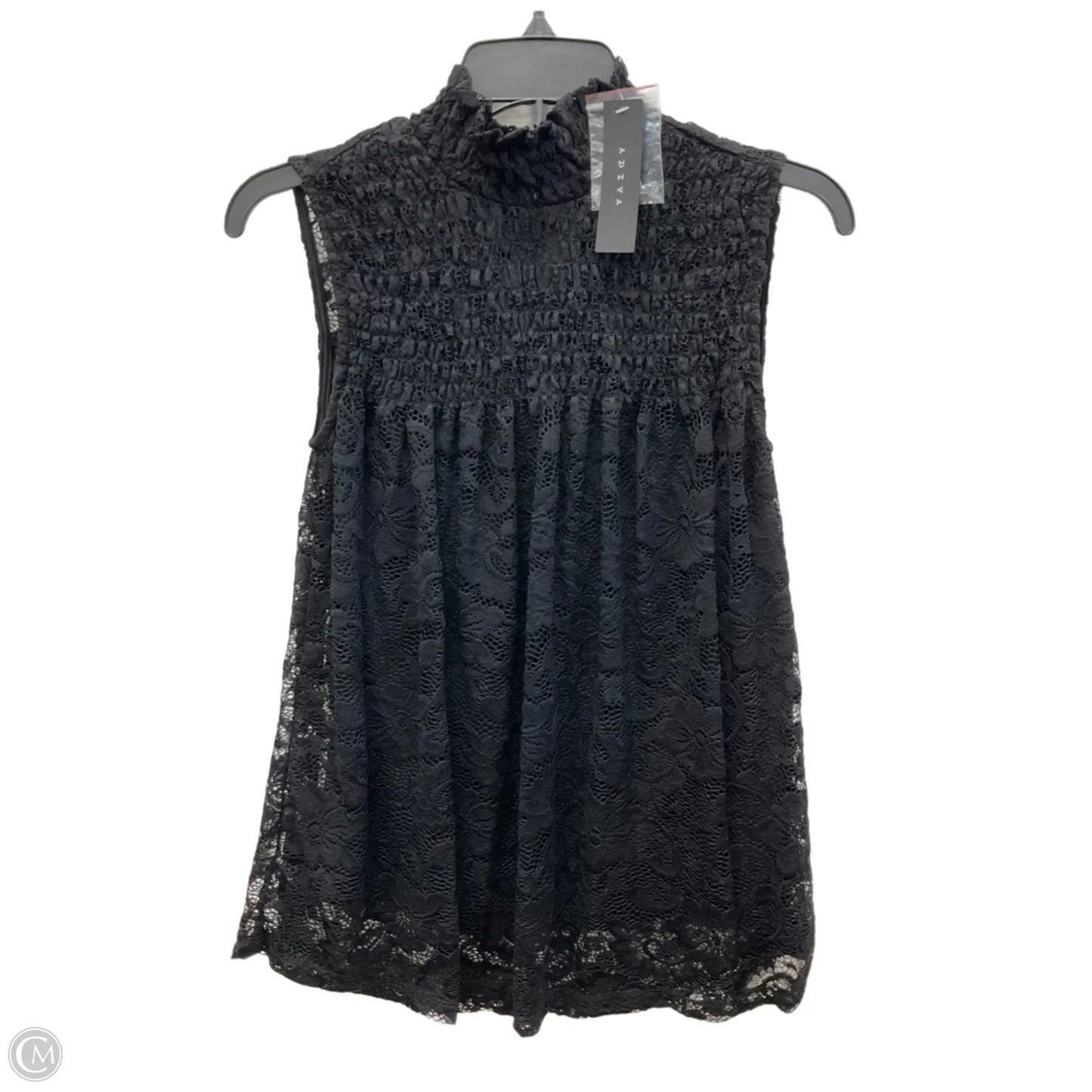Top Sleeveless By Adiva In Black, Size: L