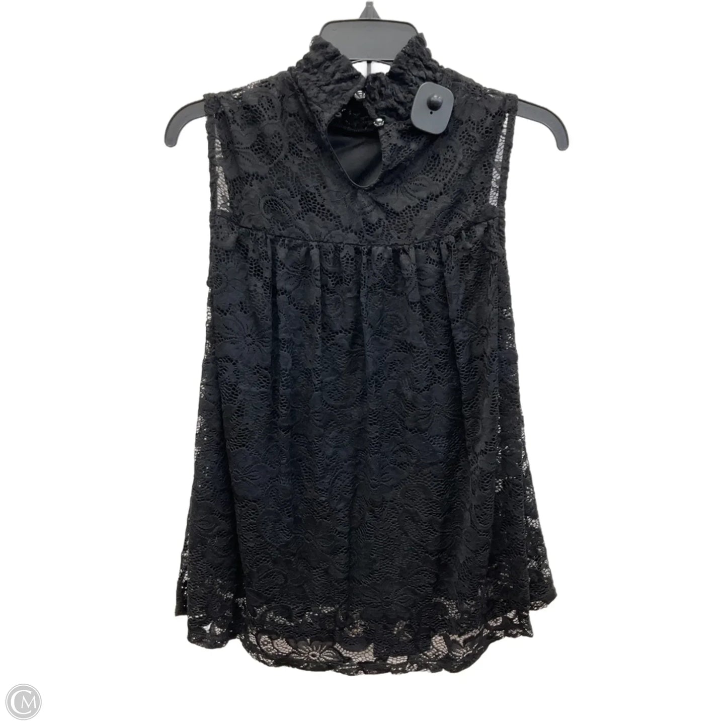 Top Sleeveless By Adiva In Black, Size: L