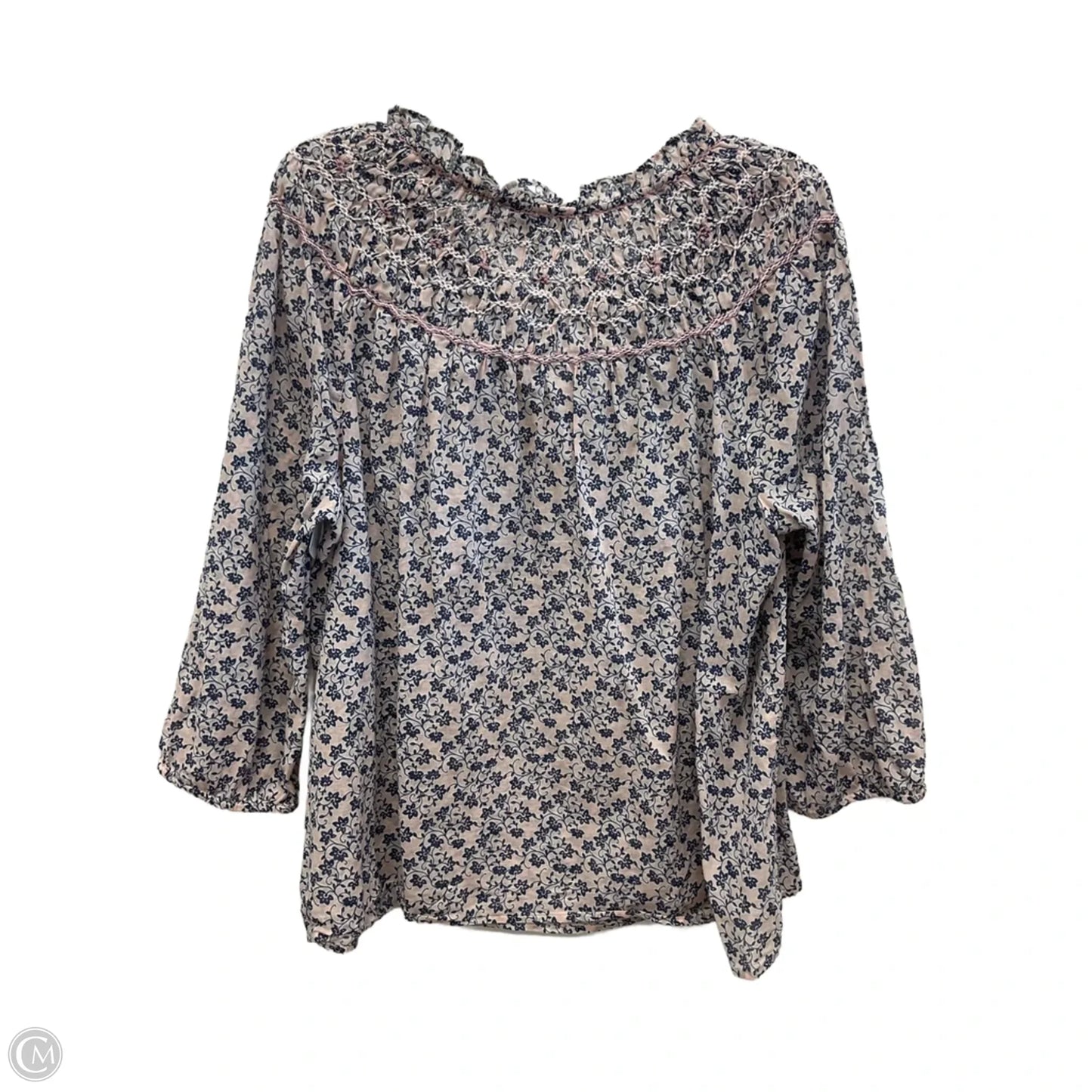 Top Long Sleeve By J. Jill In Floral Print, Size: Xl