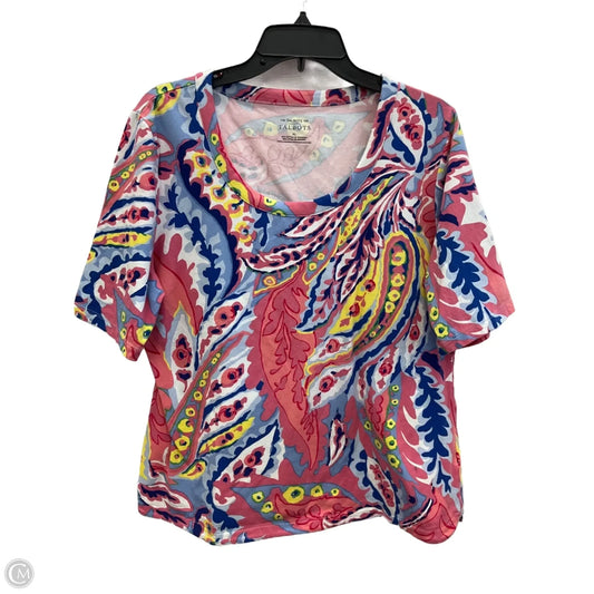 Top Short Sleeve By Talbots In Pink, Size: Xl