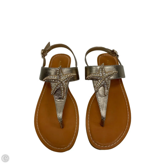 Sandals Flats By Alex Marie In Gold, Size: 6