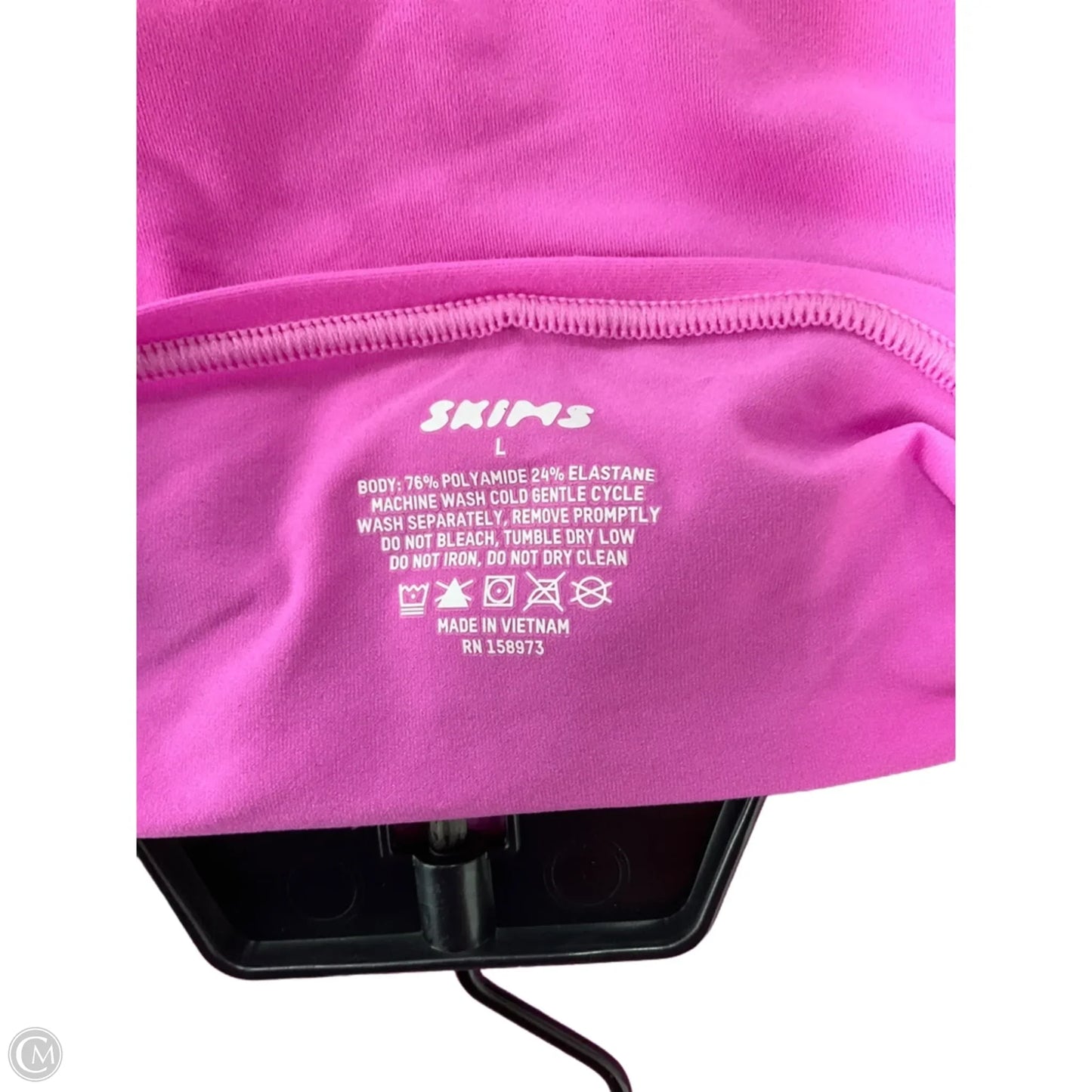 Athletic Top Long Sleeve Collar By Skims In Pink, Size: L