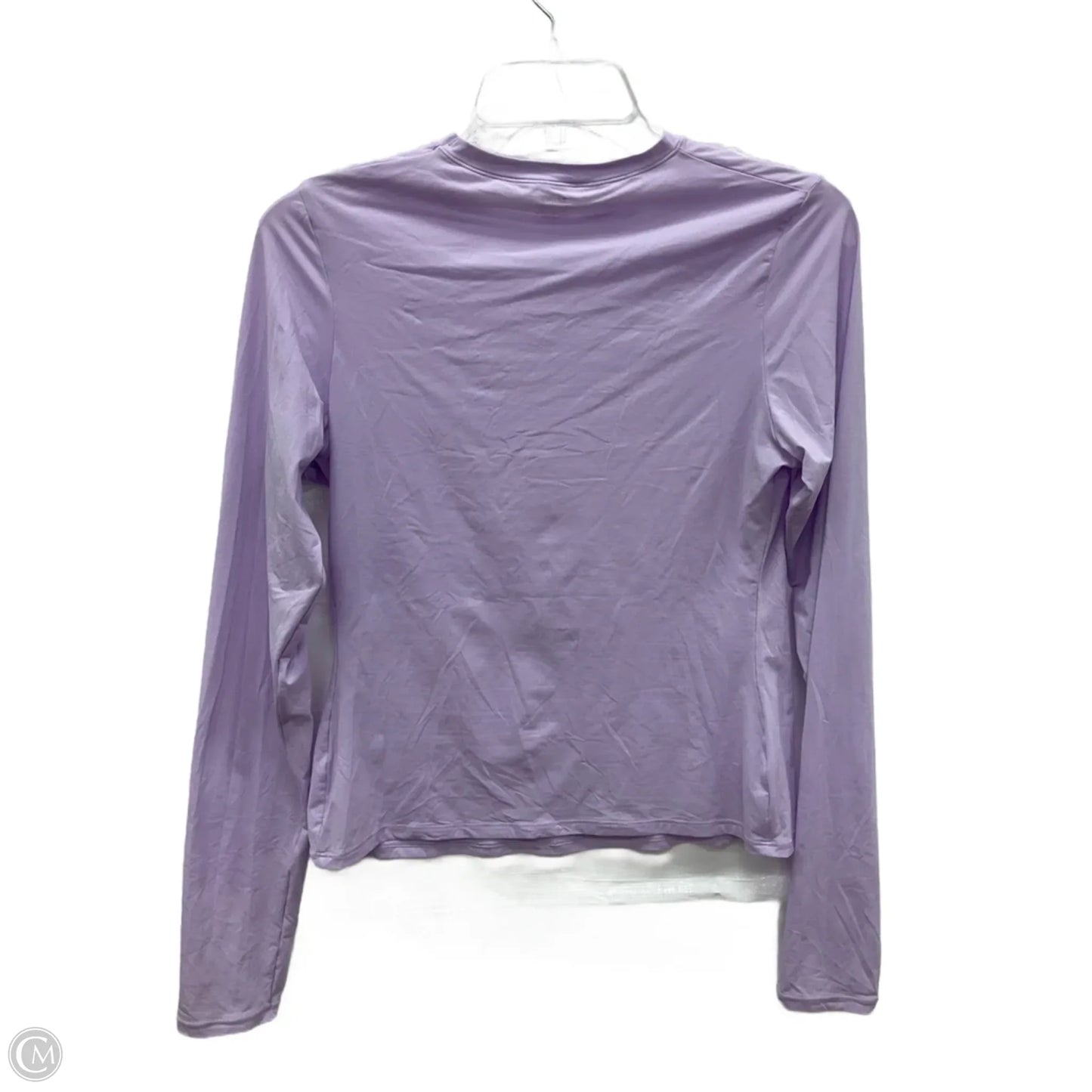 Athletic Top Long Sleeve Collar By Skims In Purple, Size: L