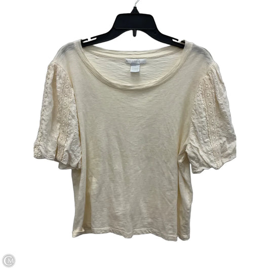 Top Short Sleeve By Design History In White, Size: L