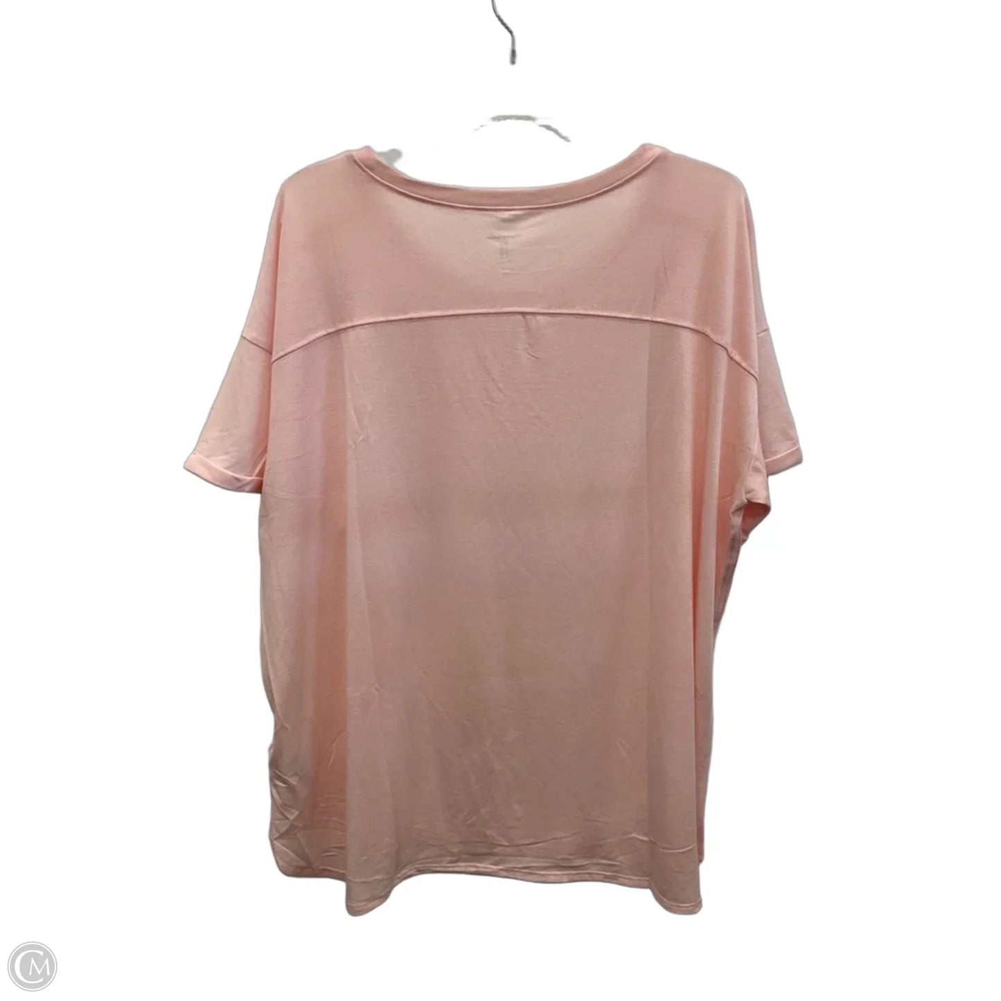 Top Short Sleeve By Amazon Essentials In Pink, Size: Xxl