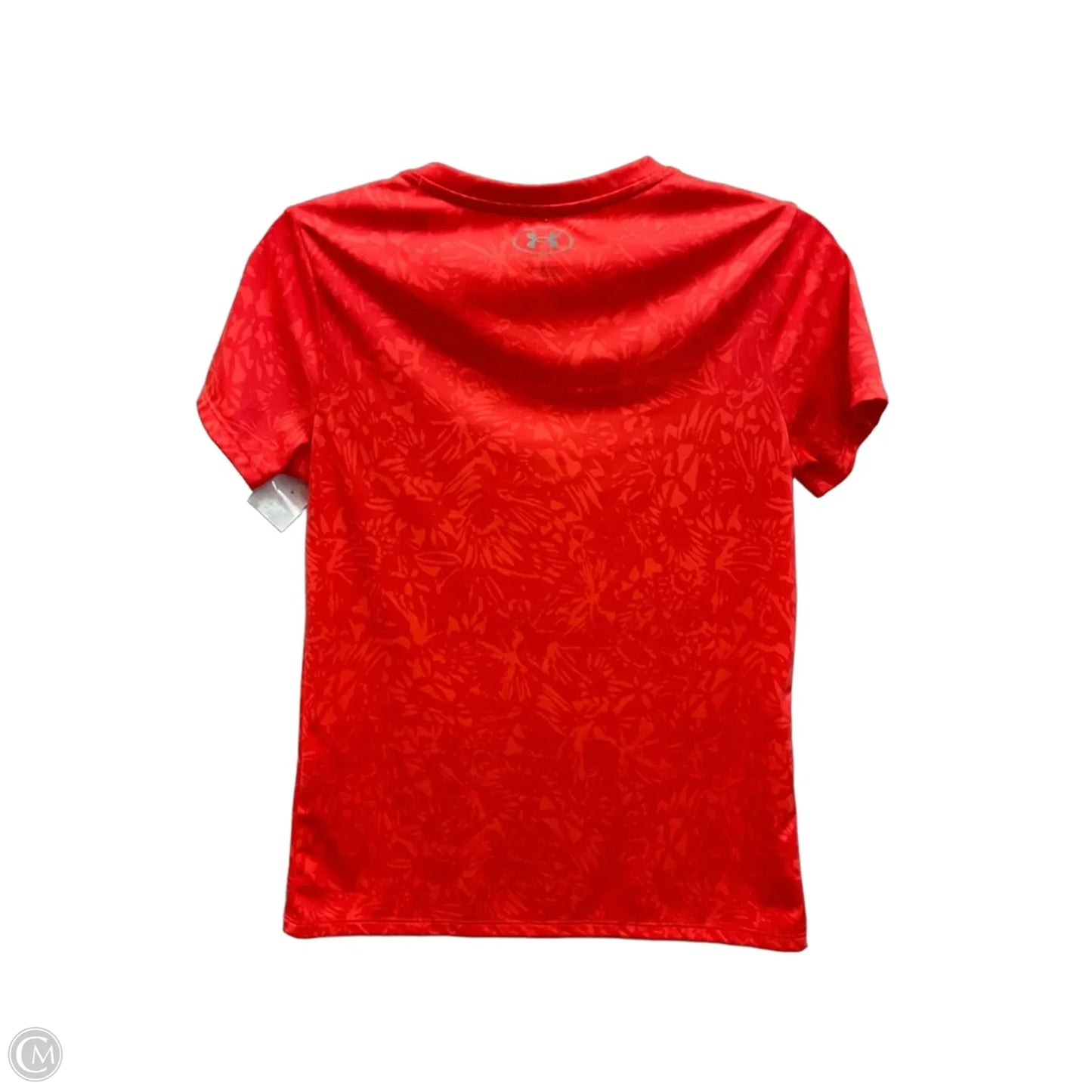 Athletic Top Short Sleeve By Under Armour In Orange, Size: Xs