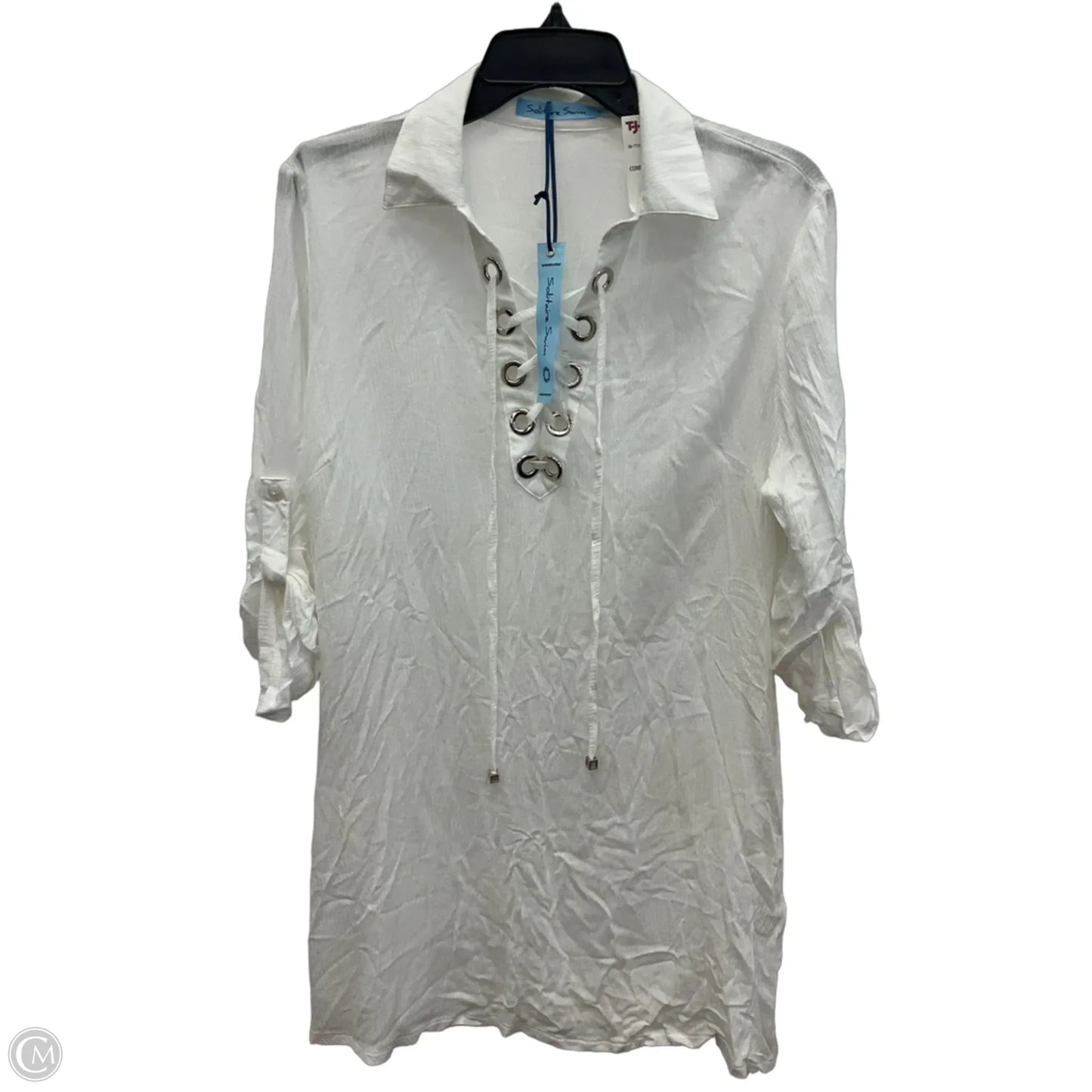 Swimwear Cover-up By Solitaire In White, Size: M