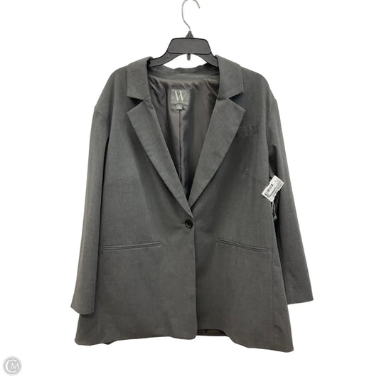 Blazer By Worthington In Grey, Size: 2x