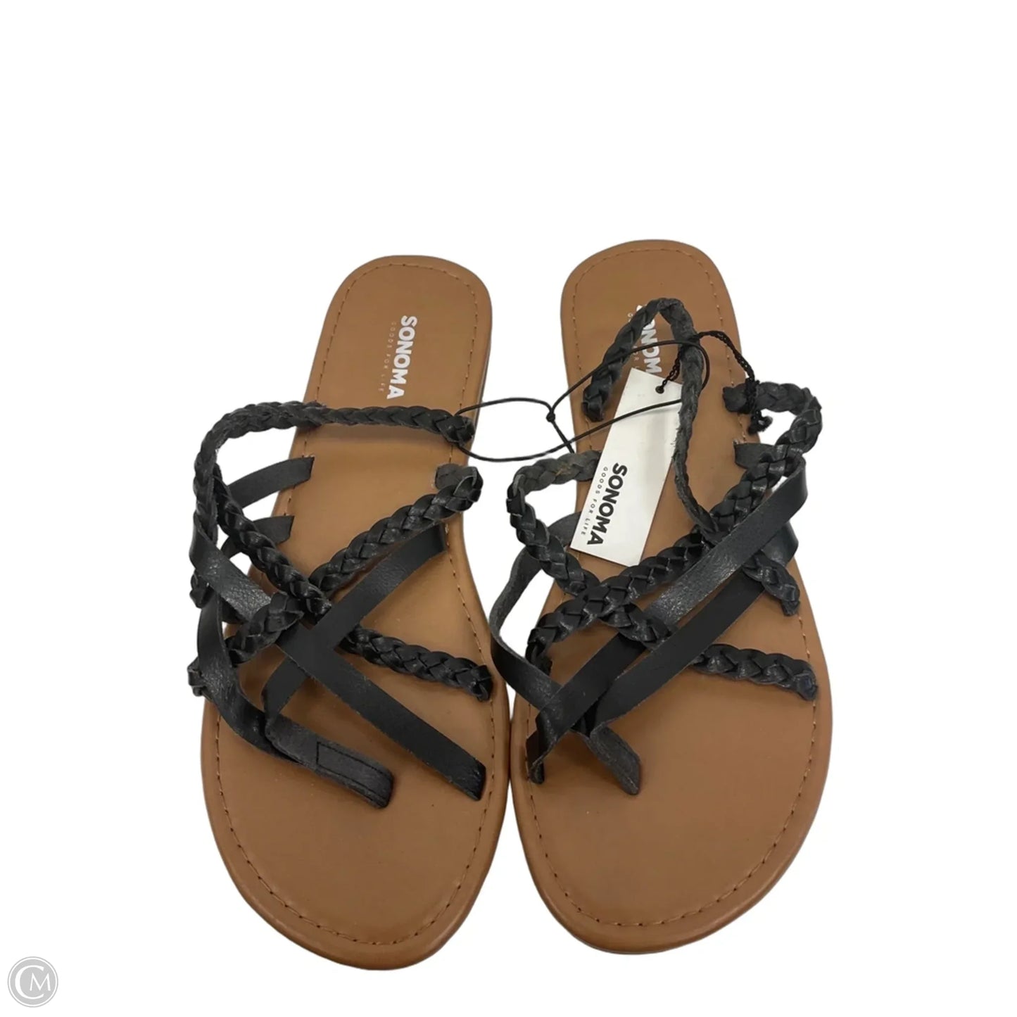 Sandals Flats By Sonoma In Black & Brown, Size: 10