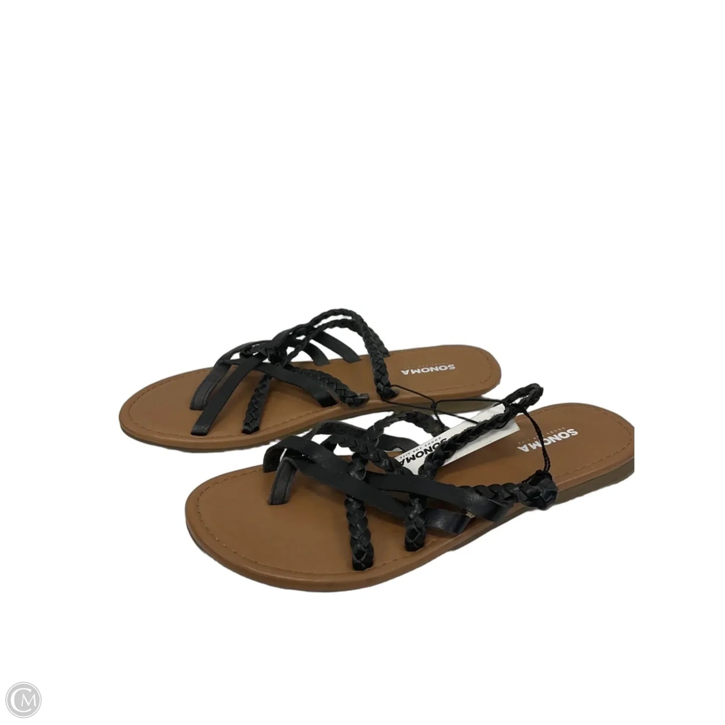 Sandals Flats By Sonoma In Black & Brown, Size: 10