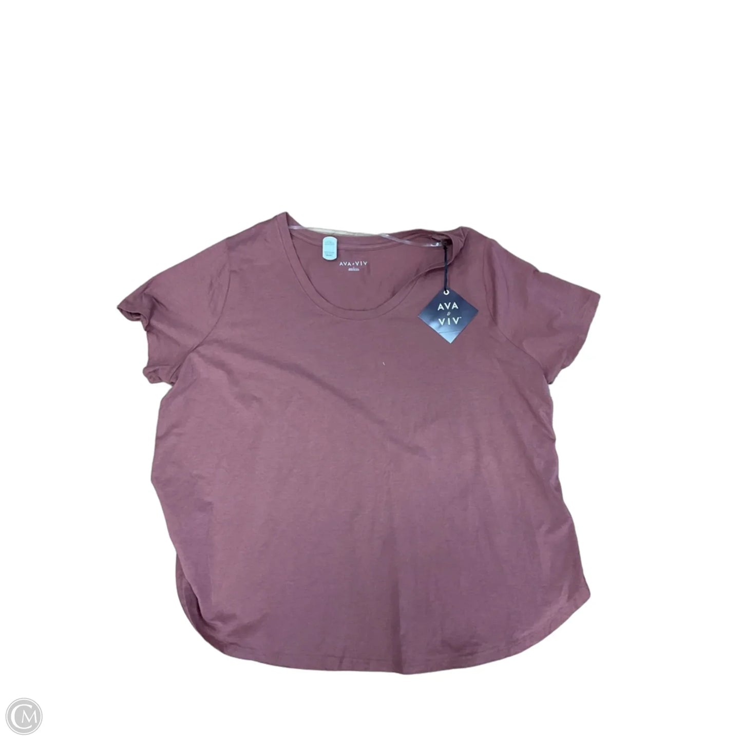 Top Short Sleeve By Ava & Viv In Pink, Size: 3x