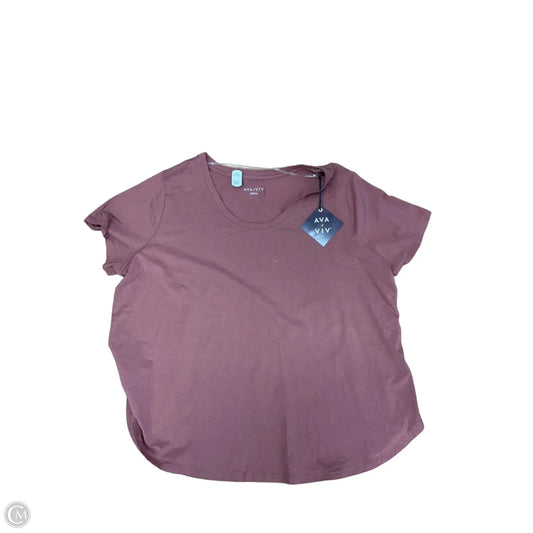 Top Short Sleeve By Ava & Viv In Pink, Size: 3x