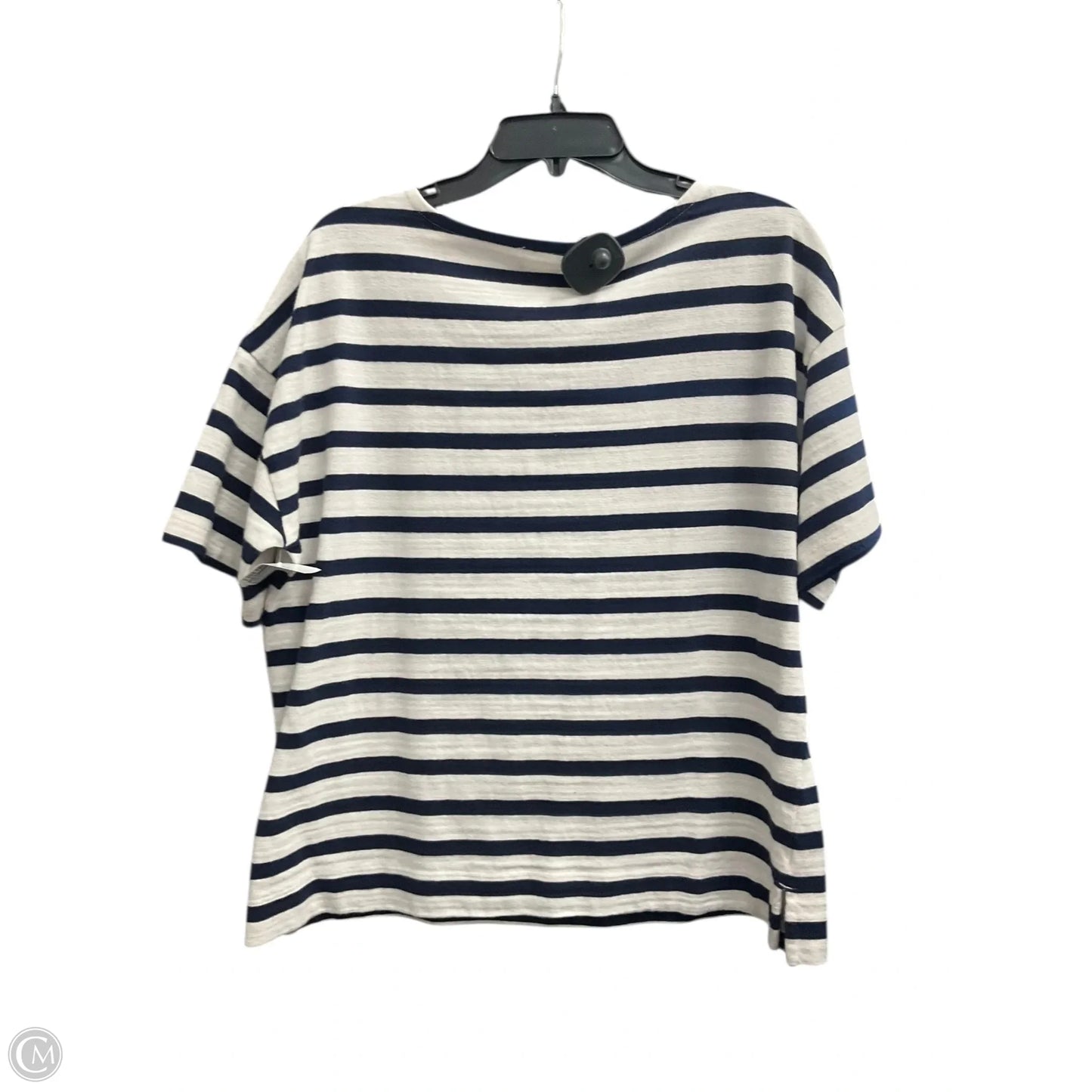 Top Short Sleeve By Loft In Striped Pattern, Size: L