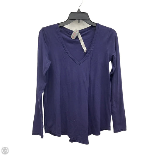 Athletic Top Long Sleeve Crewneck By Lululemon In Purple, Size: 6