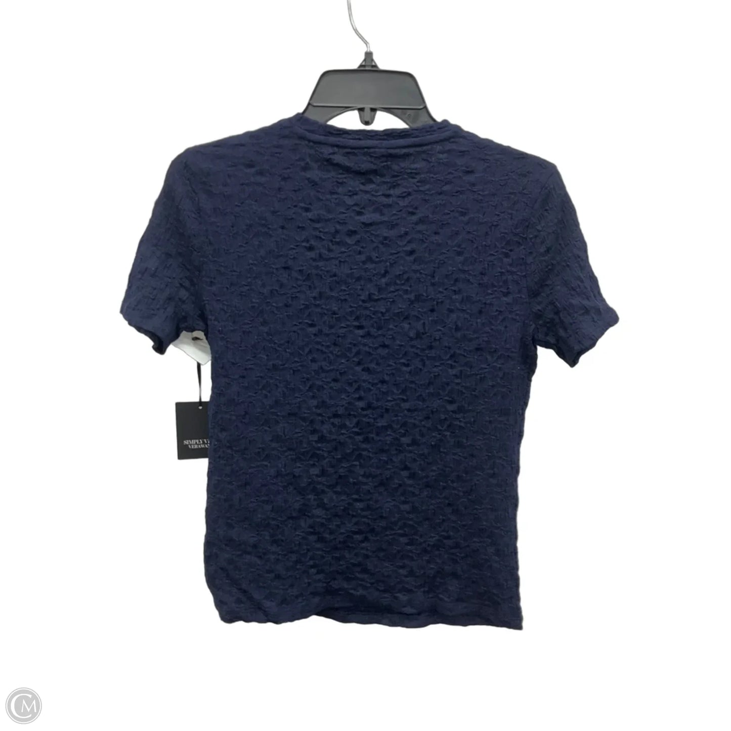 Top Short Sleeve By Simply Vera In Navy, Size: S