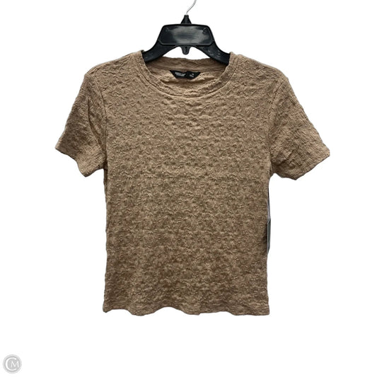Top Short Sleeve By Simply Vera In Beige, Size: M
