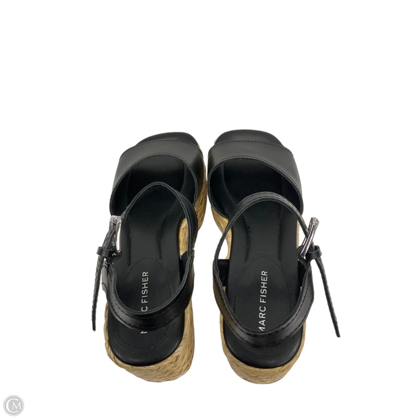 Sandals Heels Platform By Marc Fisher In Black, Size: 8.5