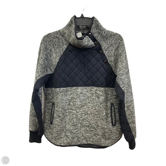 Athletic Sweatshirt Collar By Abercrombie And Fitch In Grey, Size: S