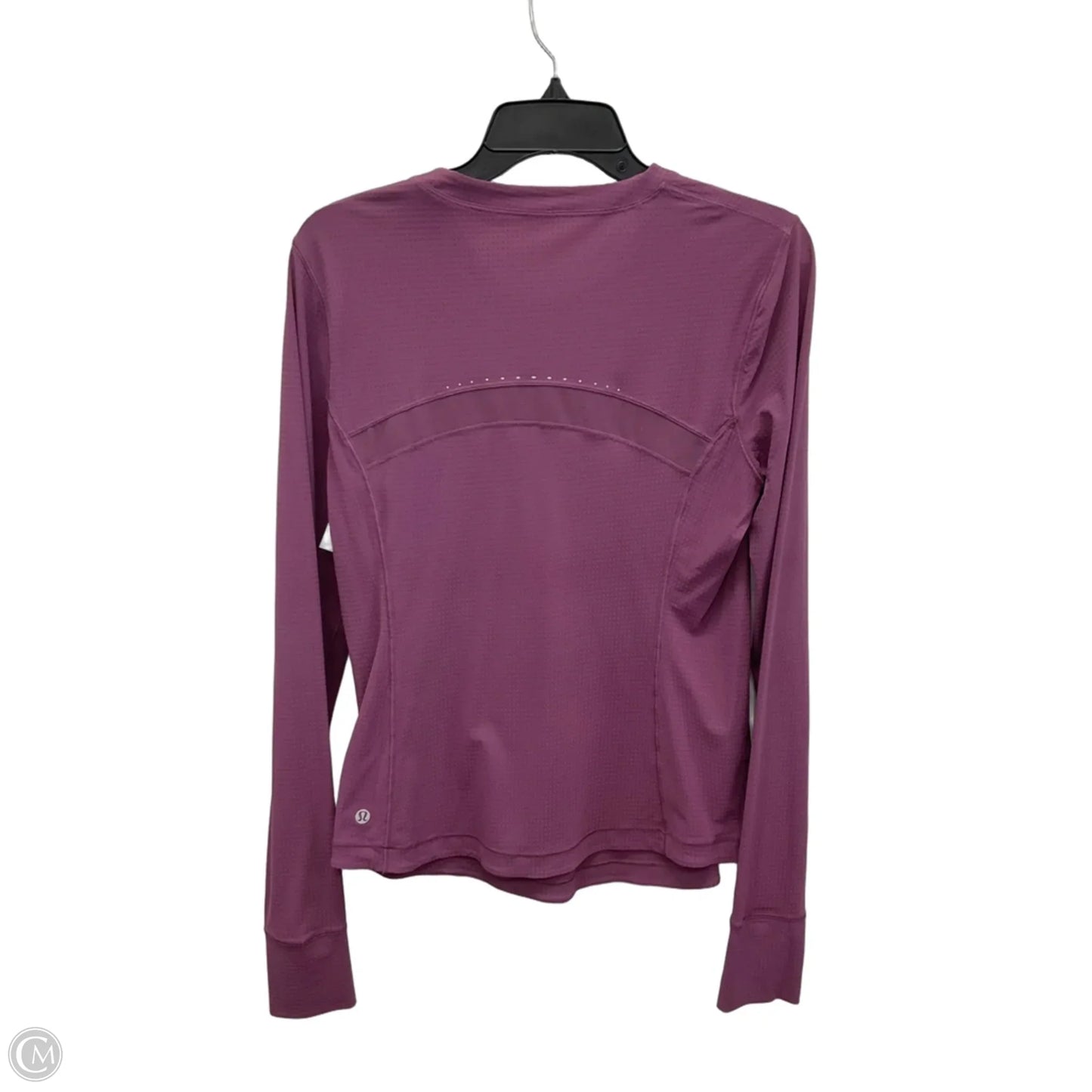Athletic Top Long Sleeve Collar By Lululemon In Purple, Size: 8