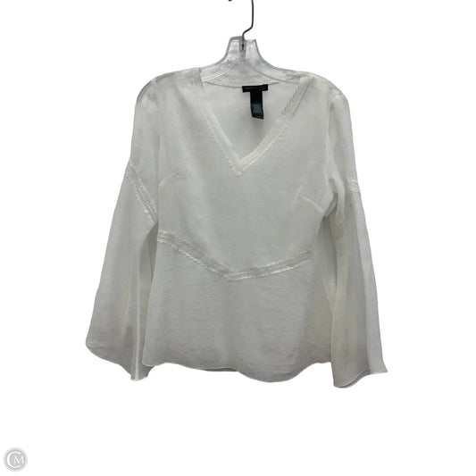 Top Long Sleeve By Kenneth Cole In White, Size: S