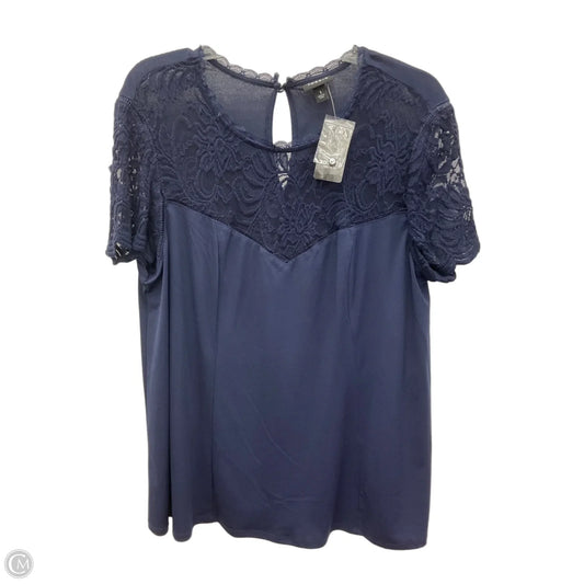 Top Short Sleeve By Torrid In Navy, Size: 1x