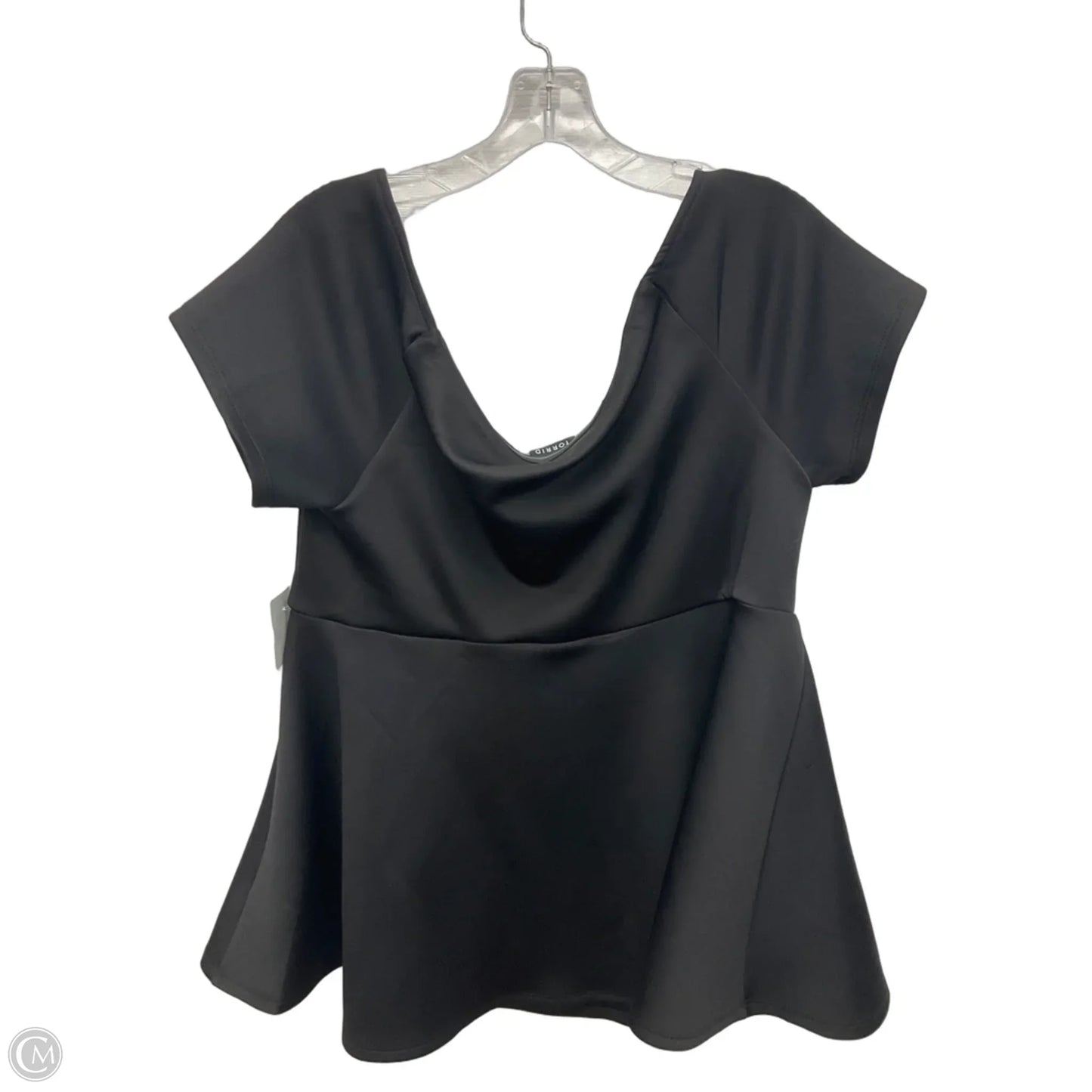 Top Short Sleeve By Torrid In Black, Size: 1x