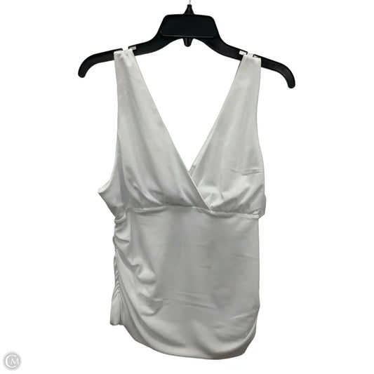 Top Sleeveless By Halogen In White, Size: Xl
