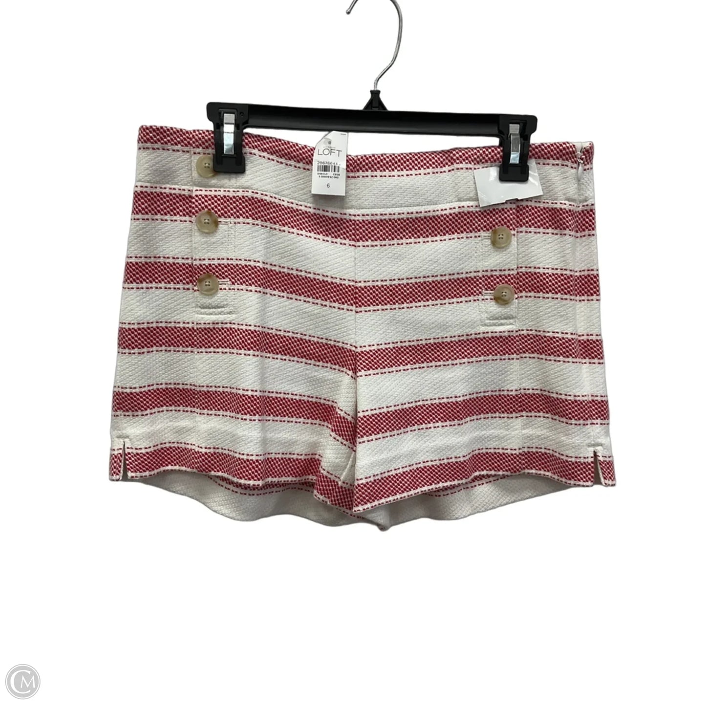 Shorts By Loft In Red & White, Size: 6