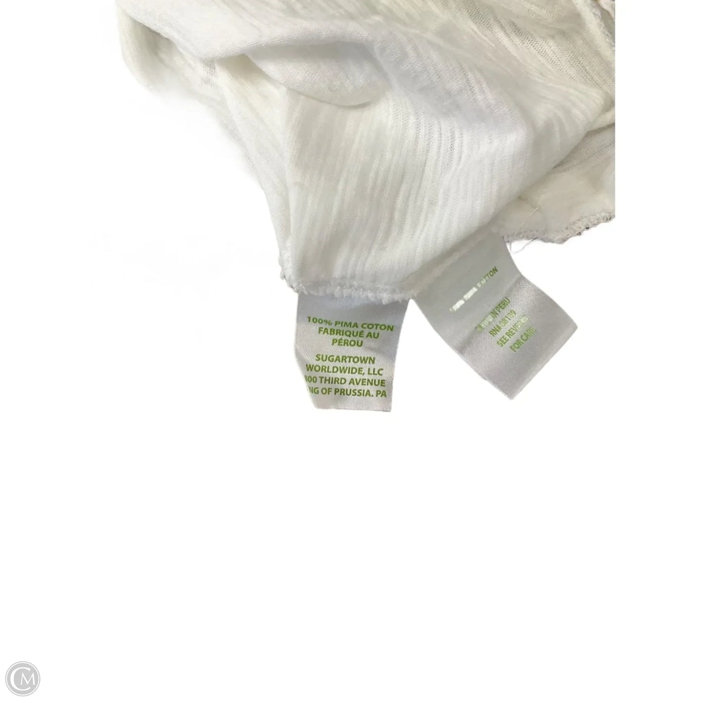 Top Short Sleeve Designer By Lilly Pulitzer In White, Size: Xl