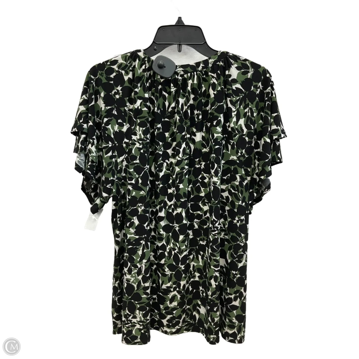 Top Short Sleeve By Jones New York In Black & Green, Size: Xl