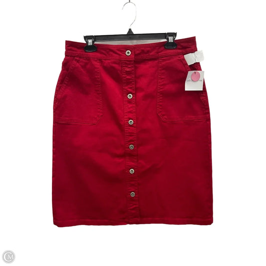 Skirt Midi By Liz Claiborne In Red, Size: 10