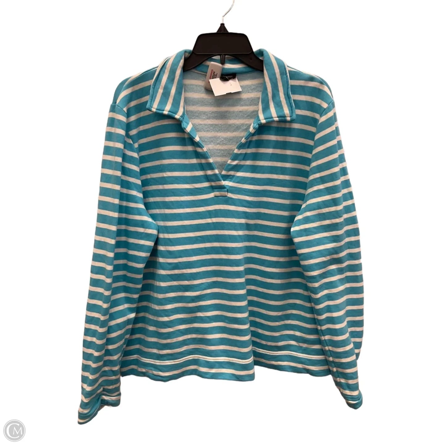 Top Long Sleeve By Talbots In Blue, Size: Xl