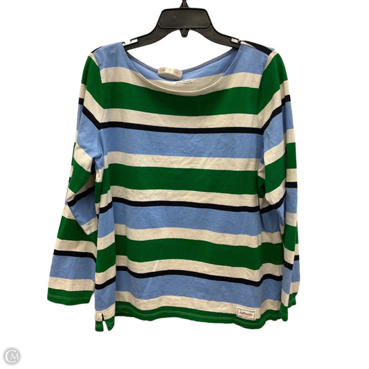 Top Long Sleeve By Talbots In Blue & Green, Size: 1x