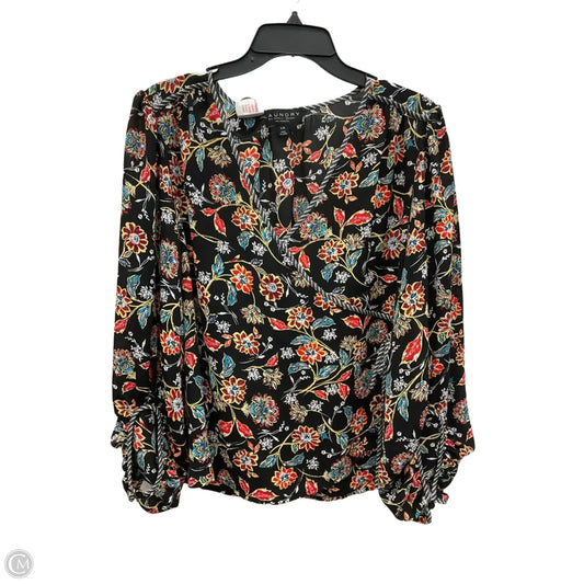 Top Long Sleeve By Laundry In Black, Size: L