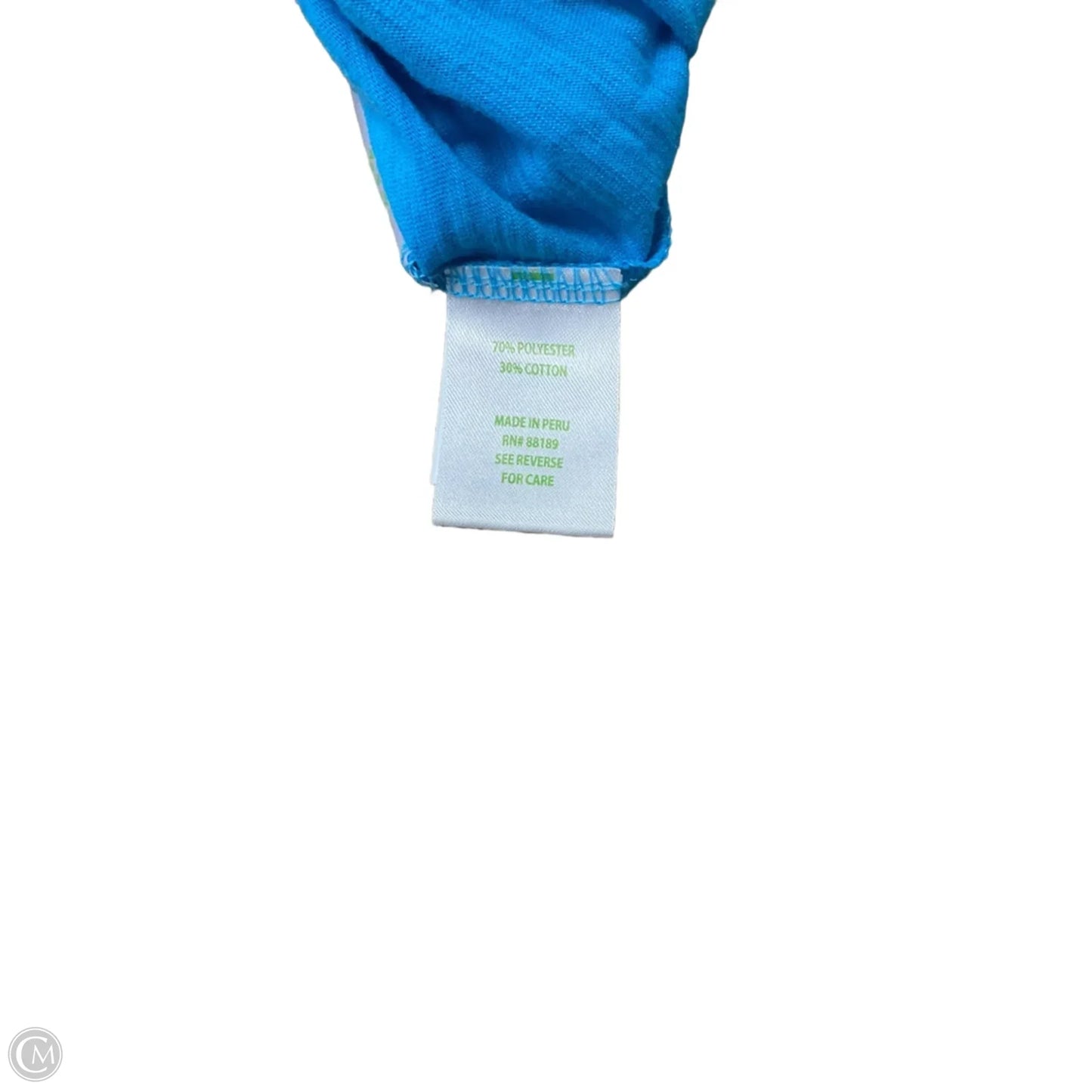 Top Short Sleeve Designer By Lilly Pulitzer In Blue, Size: Xxl