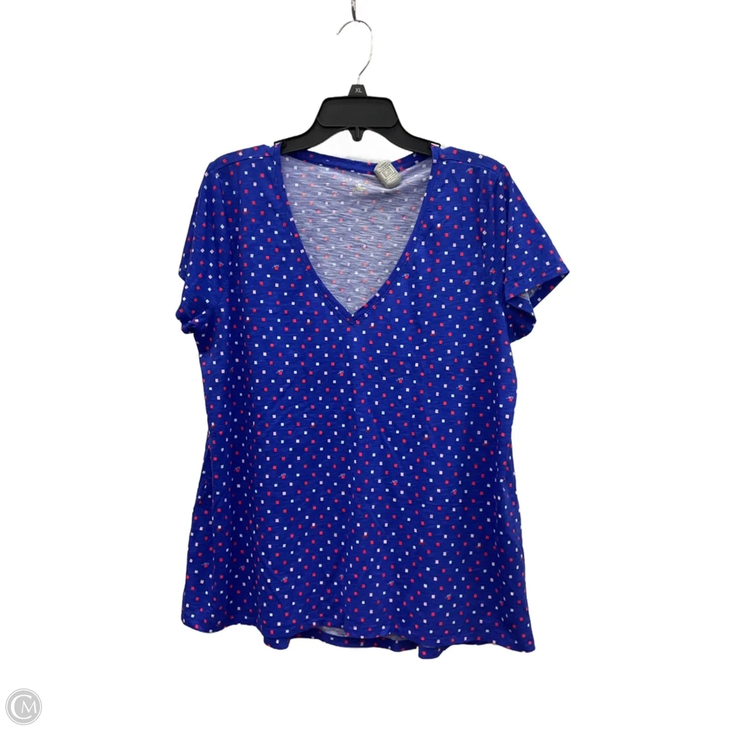 Top Short Sleeve Designer By Lilly Pulitzer In Blue, Size: Xl