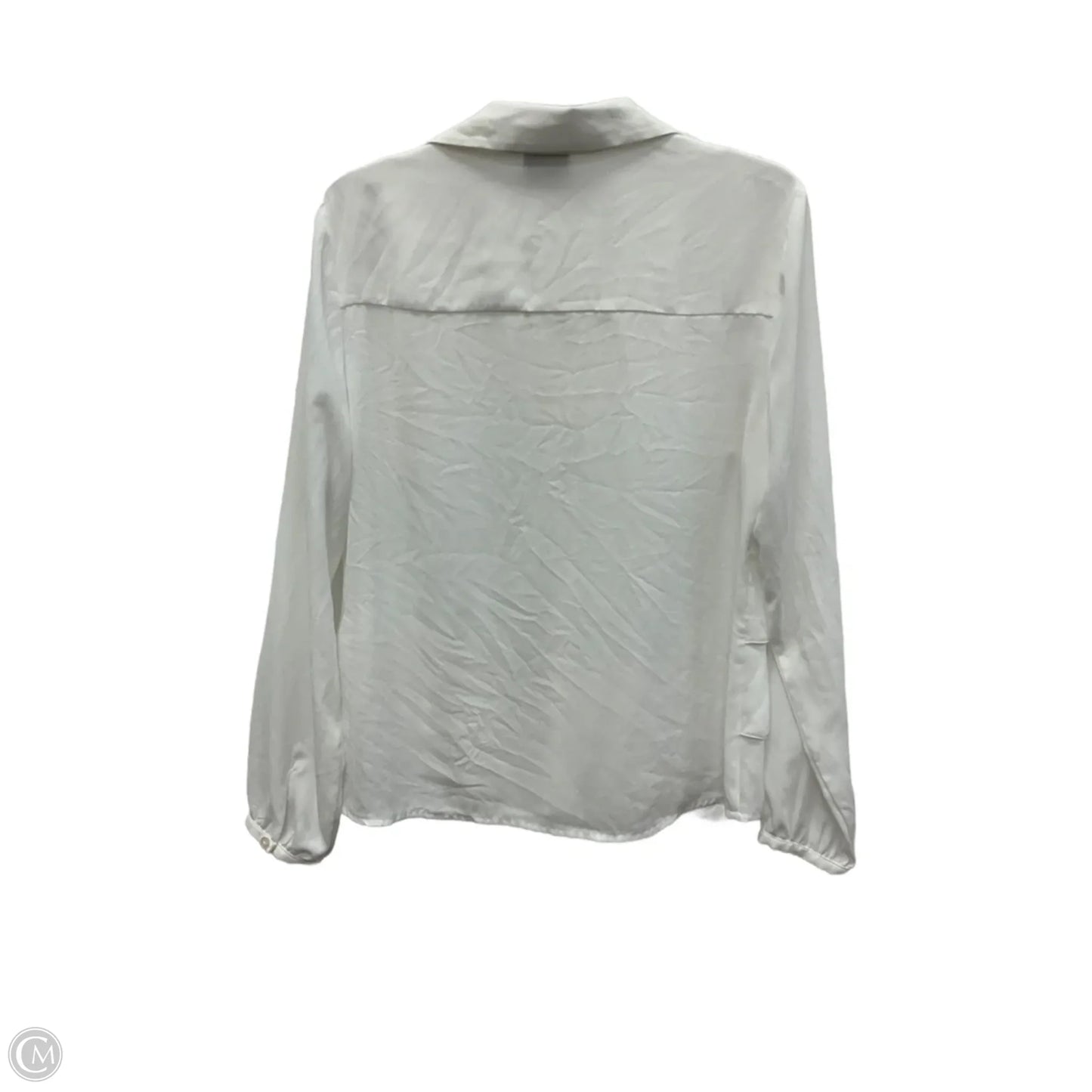 Blouse Long Sleeve By Tribal In White, Size: M