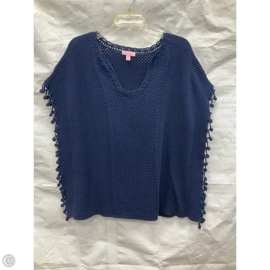 Top Sleeveless Designer By Lilly Pulitzer In Navy, Size: L