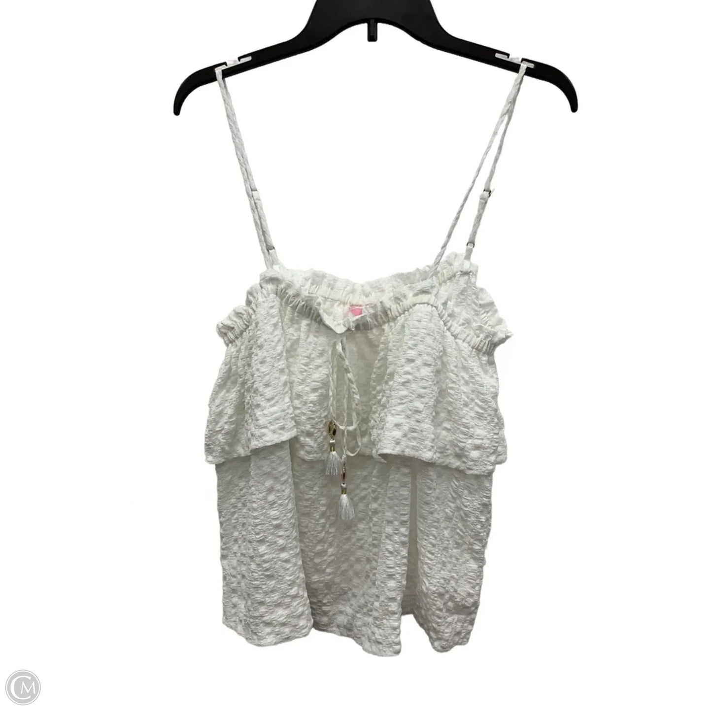 Top Sleeveless Designer By Lilly Pulitzer In White, Size: Xl