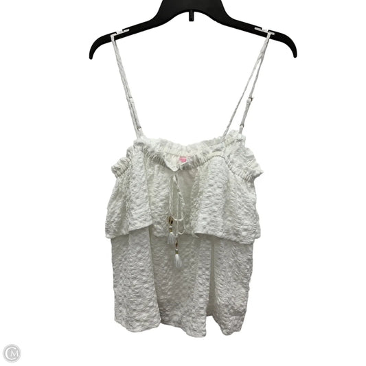 Top Sleeveless Designer By Lilly Pulitzer In White, Size: Xl