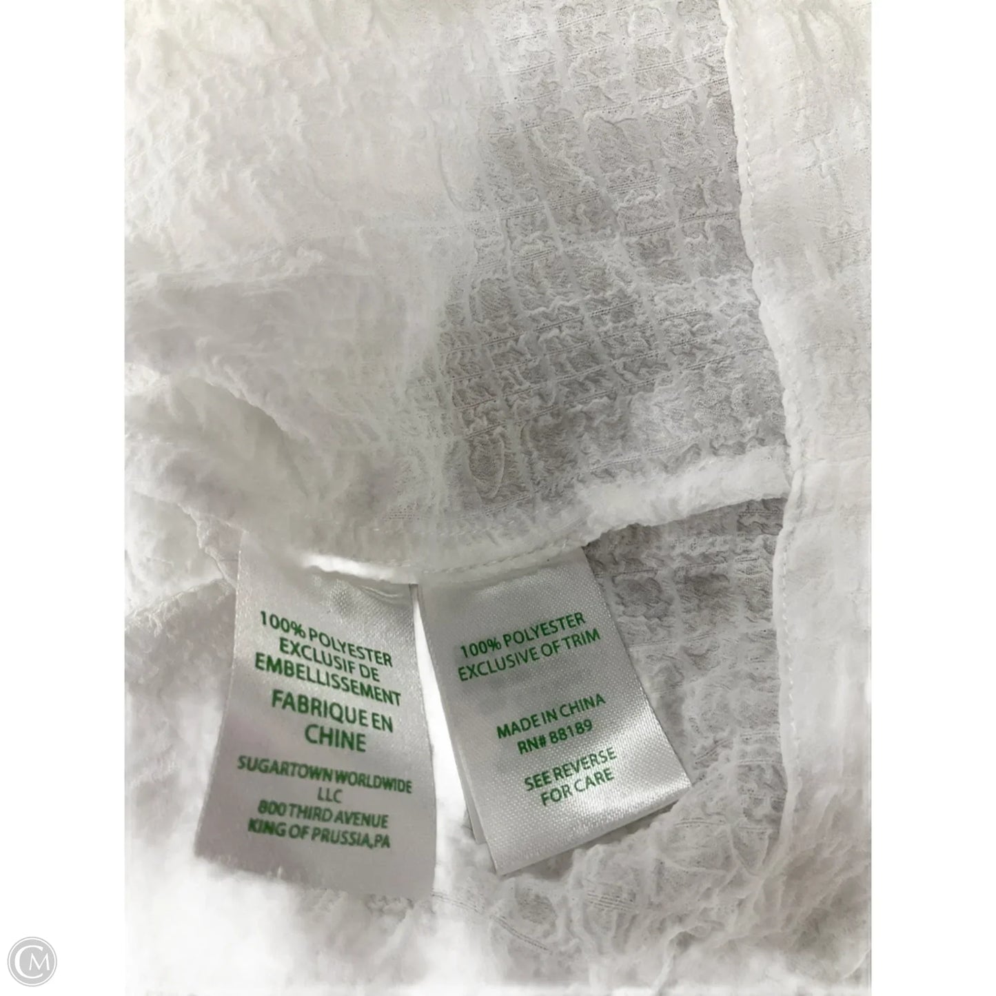 Top Sleeveless Designer By Lilly Pulitzer In White, Size: Xl